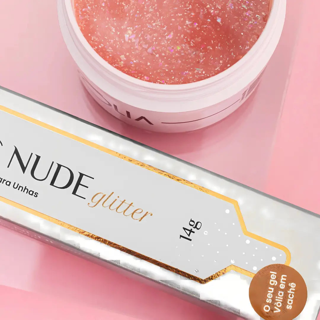 Classic Nude Glitter Gel – 14g Sachet
