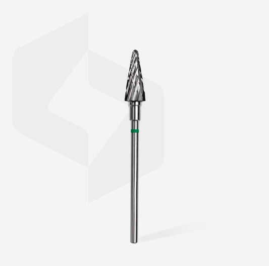 Carbide nail drill bit, “cone” green, head diameter 6 mm / working part 14 mm