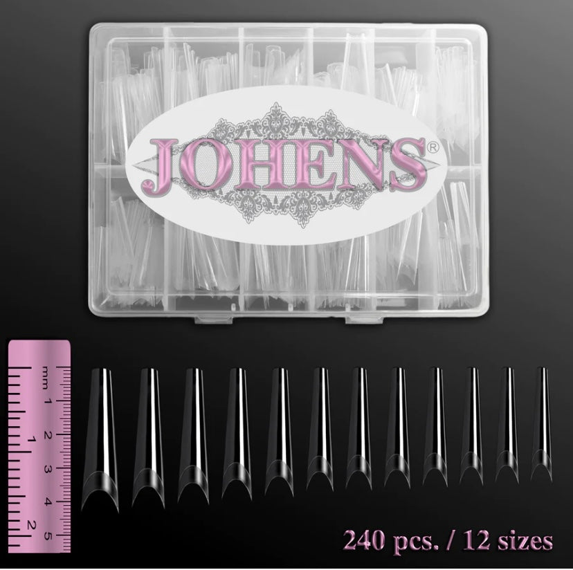 PREMIUM 3XL Coffin tips - Crystal Clear