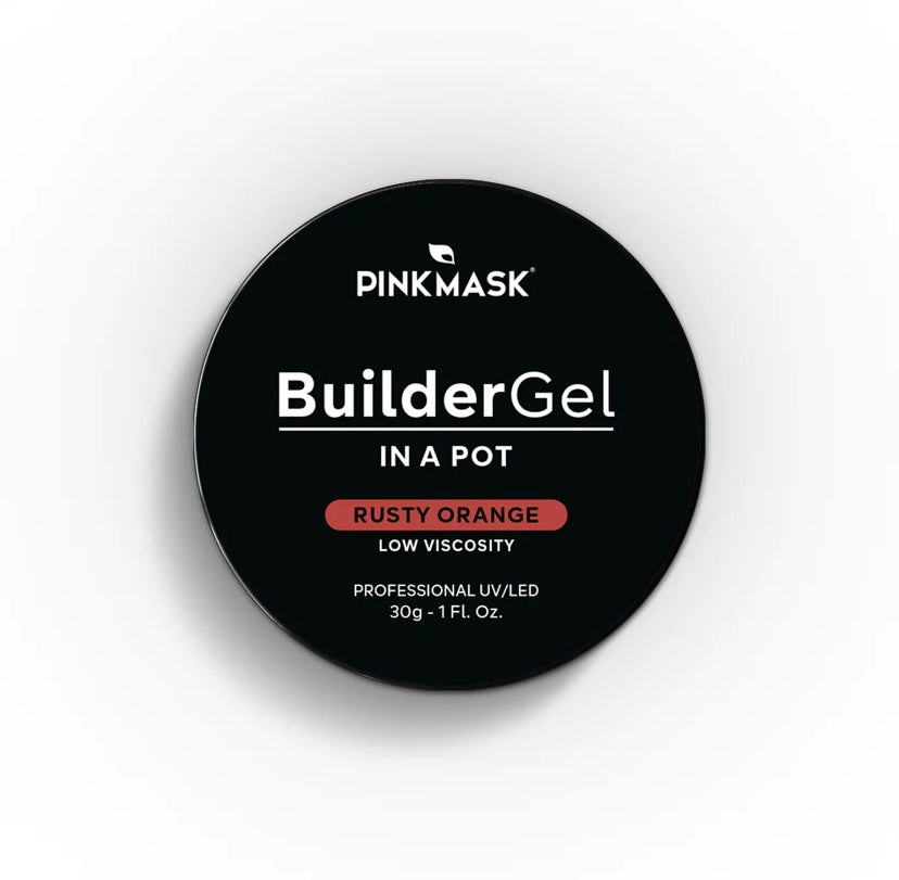 (PINK MASK USA) BUILDER GEL IN A POT - RUSTY ORANGE