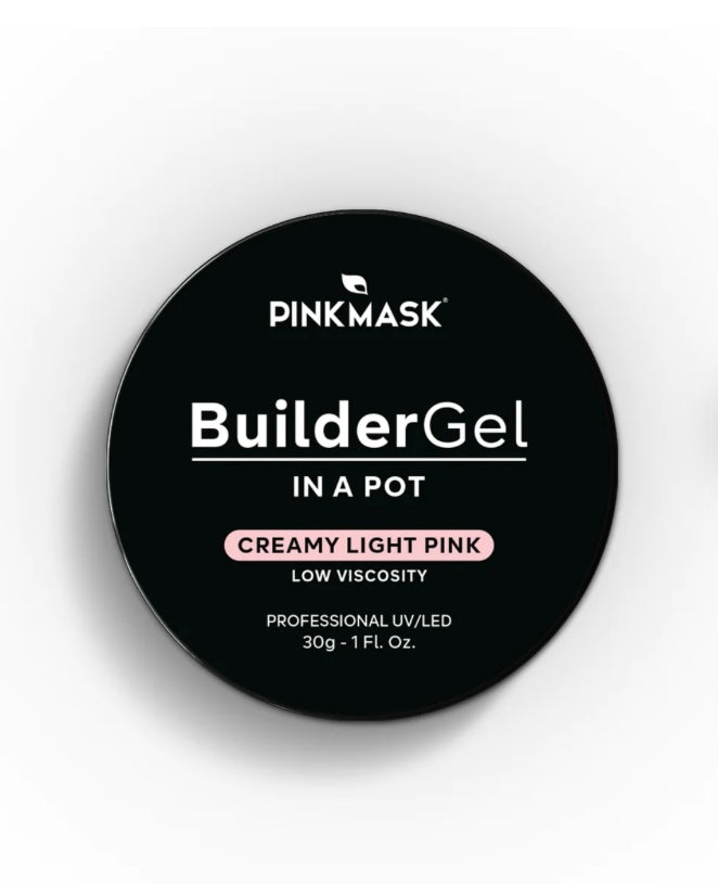 (PINK MASK USA) BUILDER GEL IN A POT - CREAMY LIGHT PINK