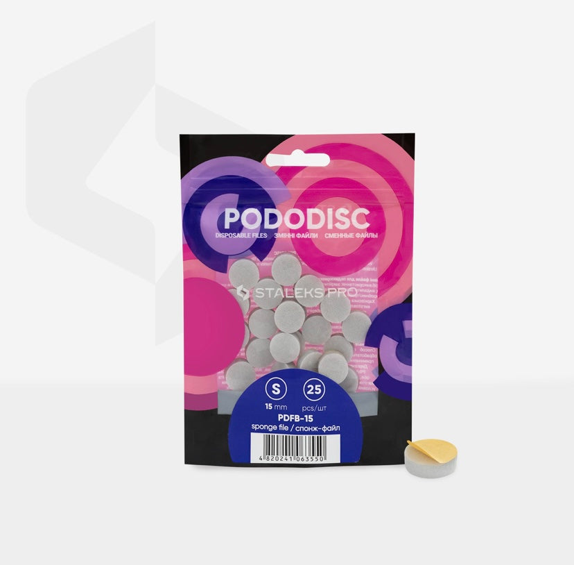 Disposable files-sponges for pedicure disc Pododisc Staleks Pro S (25 pcs)