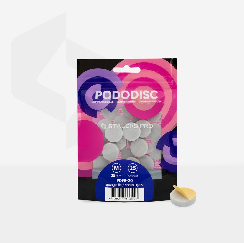 Disposable files-sponges for pedicure disc Pododisc Staleks Pro M (25 pcs)