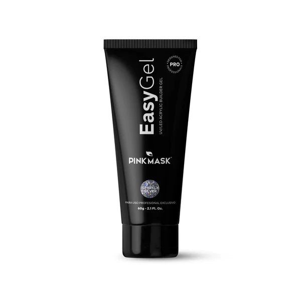 (PINK MASK USA) EASY GEL – SPARKLY SILVER - 2 OZ